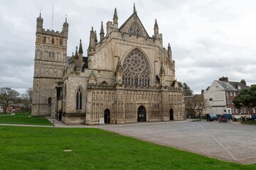 Fototapeta premium Photo of Exeter cathedral in Exeter city centre
