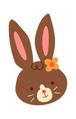 Sweet Easter bunny character sticker