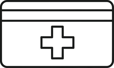 Obraz premium First aid kit symbol isolated on white background medical help