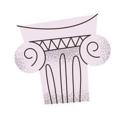 Naklejka premium Marble column Greek ancient element