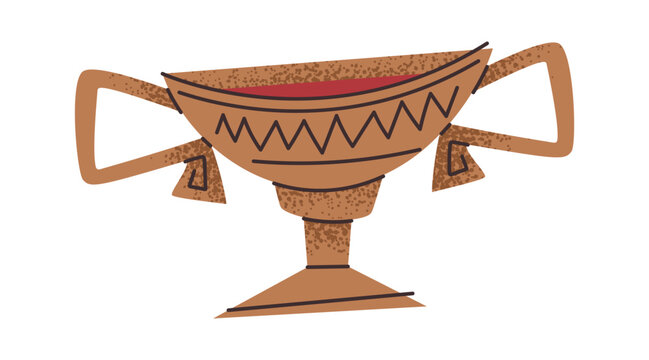 Ancient Greek kylix pottery element