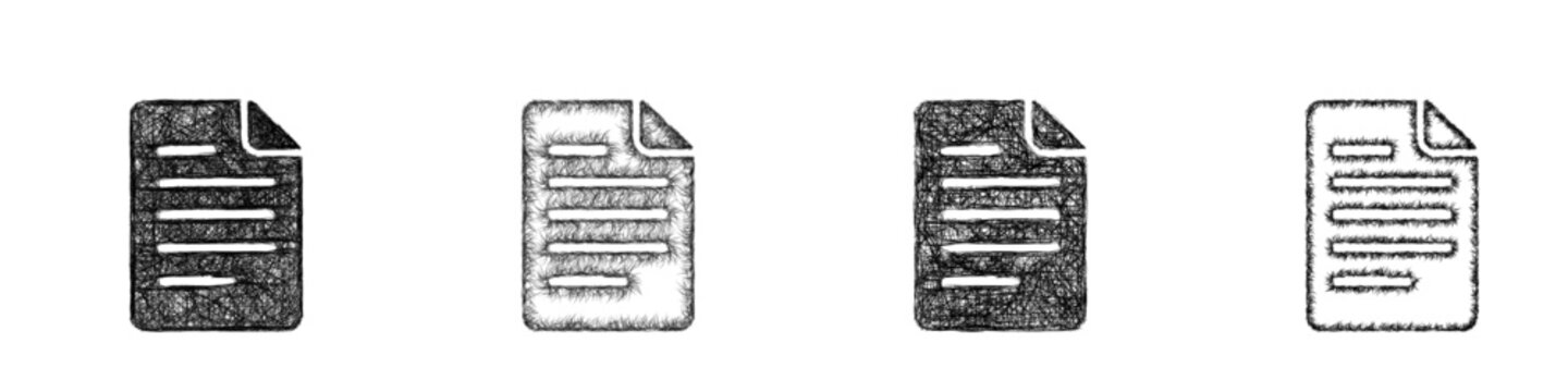 Sketch document icon design set