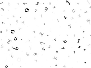 Obraz premium falling colorful messy numbers. math study concept with flying digits. posh back to school mathematics banner on white background. falling numbers vector illustrationeps.10..
