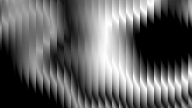 Futuristic smooth neon rings in rotational motion ribbed glass. Metaverse Abstract Seamless wave abstract lines stream 4K background loop