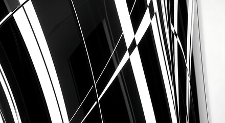 Modern black and white architectural abstract background with geometric shapes
