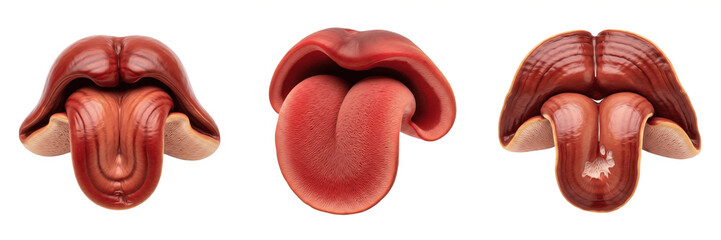 Coprinus comatus shaggy ink cap mushroom isolated on white background tall shaggy white cap fungus, Coprinus comatus shaggy mane inkcap deliquescent mushroom macro mycology specimen © JamMoro