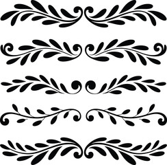 Fototapeta premium Elegant Leafy Branch Page Dividers