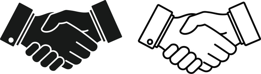 Fototapeta premium Handshake partnership agreement isolated on transparent background, Vector