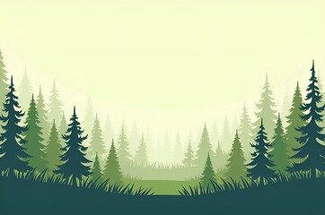 Fototapeta premium Forest Landscape at Dawn
