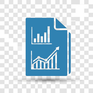 Dynamic Business Growth and Performance Report Icon Illustrating Data Analysis, Market Trends, and Financial Statistics