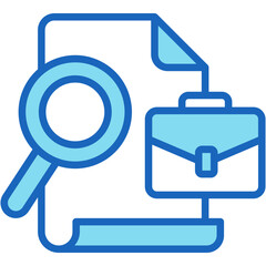 Obraz premium Job Evaluation blue icon