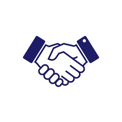 Professional vector illustration of two hands shaking, symbolizing partnership, agreement, and trust in business and collaboration