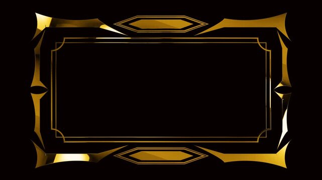 luxury gold monitor gaming overlay on the alpha channel background