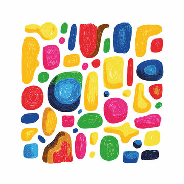 Abstract Geometric Blobs Composition for Biotech Innovation Pharmaceutical Branding and Global Health Awareness Campaign