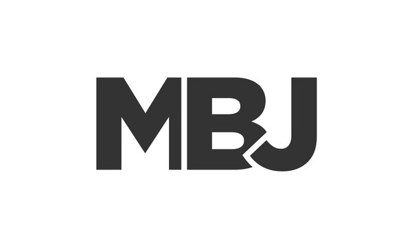 MBJ logo design template with strong and modern bold text. Initial based vector logotype featuring simple and minimal typography. Trendy company identity.