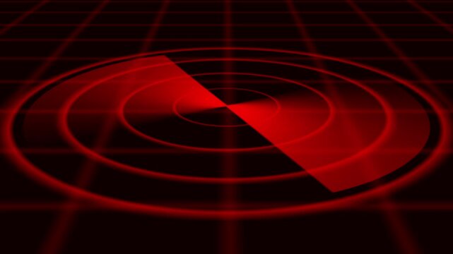 Radar screen icon. Futuristic radar ui with digital grid and targets.radar screen display with sector sweep and concentric circles.4k concept