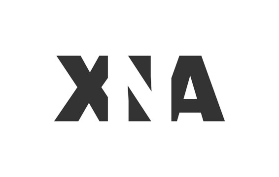 XNA logo design. Initial letter X N A bold font style for tech startups, consulting, corporate branding. Creative company name, headlines typography identity, trendy logotype.