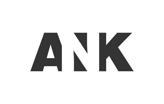 ANK logo design. Initial letter A N K bold font style for tech startups, consulting, corporate branding. Creative company name, headlines typography identity, trendy logotype.