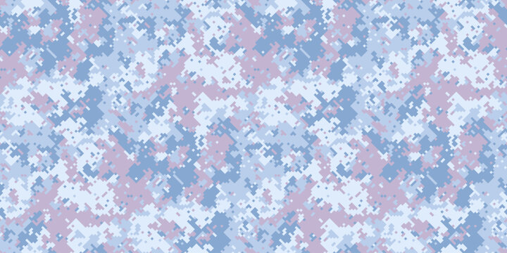Subtle pastel camouflage pattern.  Perfect for fashion, design, or backgrounds.  This soft, digital print evokes a sense of serenity and hidden beauty, ideal for branding or textile projects.