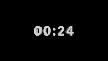 Countdown timer shows twenty four seconds remaining on black background