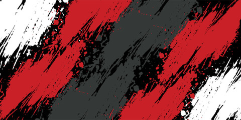 Gaming esport background striking stripes electric banner vector illustration design red black grunge brush wing comic pattern modern abstract concept livery stripes decal paint splash splatter.eps 10 © Samsul