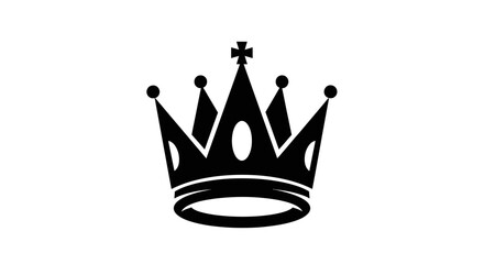 Black Crown Icon Symbol Royalty. © Btari