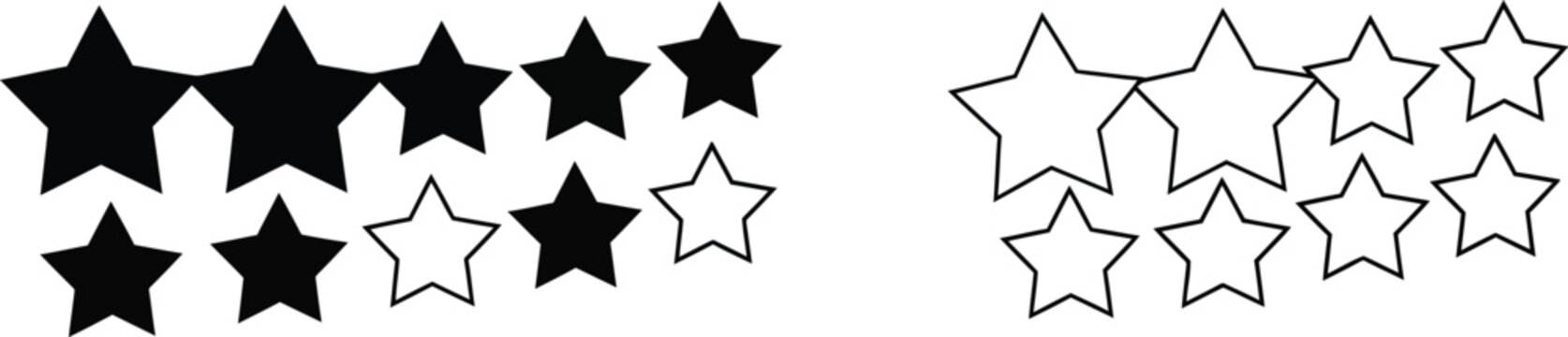 Creative star cluster patterns - vector design isolated on transparent background, Vector