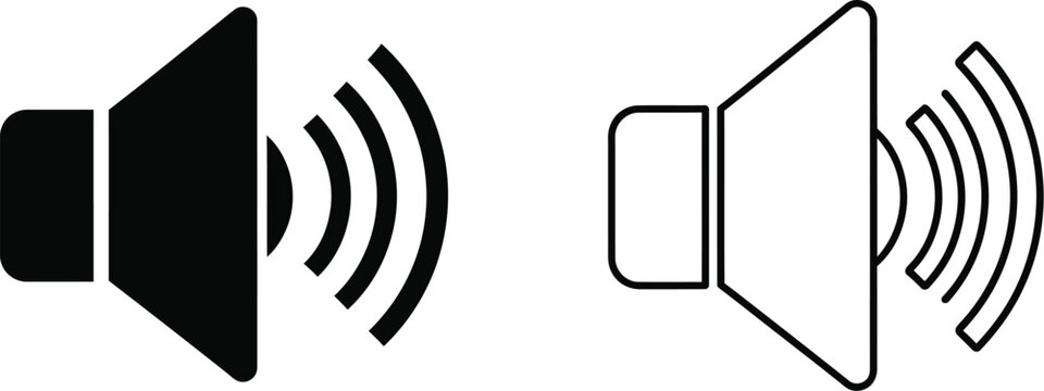 Sound waves speakers Vector