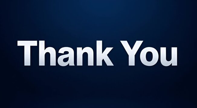 Thank you text motion background