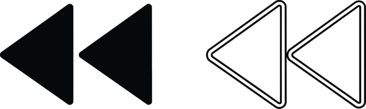 Play pause button icons Vector