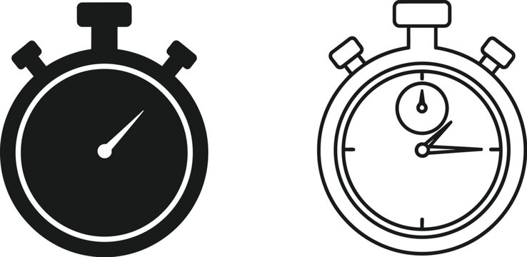 Stopwatch timer icons Vector
