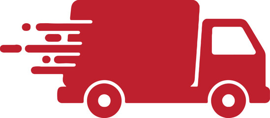 Obraz premium Illustration of fast delivery truck icon