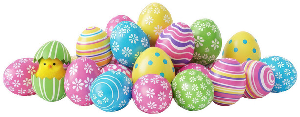 Easter eggs png happy easter decorated eggs png transparent background image