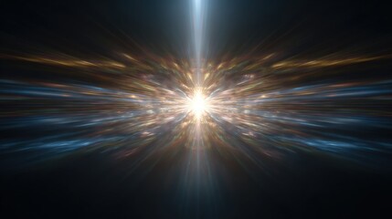 Obraz premium Abstract burst of light with symmetrical flare pattern and clean background
