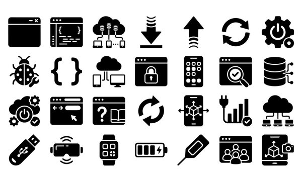 Software Development and Coding Icons