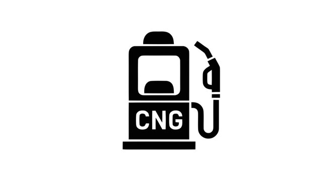 Vector illustration&nbsp;of cng gas station icon on a transparent background