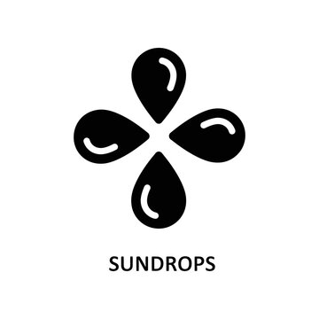 Minimalist black sundrops water droplets logo icon design vector illustration isolated