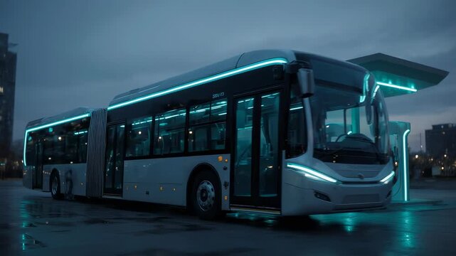 Electric Bus Charging at Smart City Station