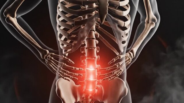 Human Bone Structure Showing Knee Injury Pain