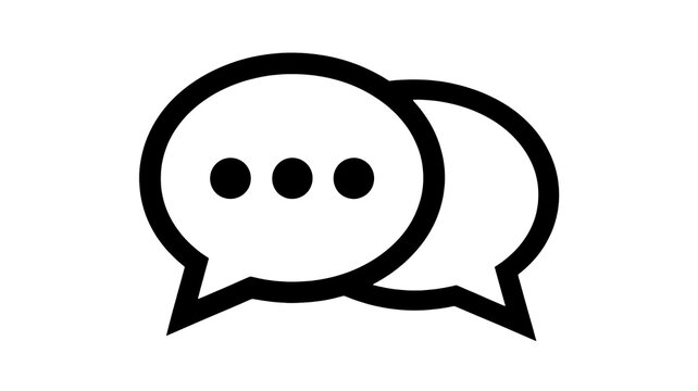 Modern chat icon for digital communication and messaging