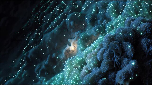 Bioluminescent Coral Reefs A Mesmerizing Underwater Spectacle of Glowing Marine Life in the Depths