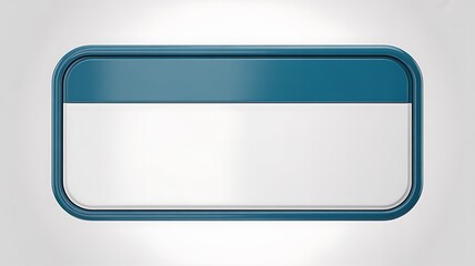 Fototapeta premium Blue blank label frame white space