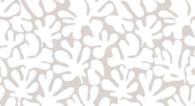 Neutral Organic Abstract Seamless Pattern Minimal Design