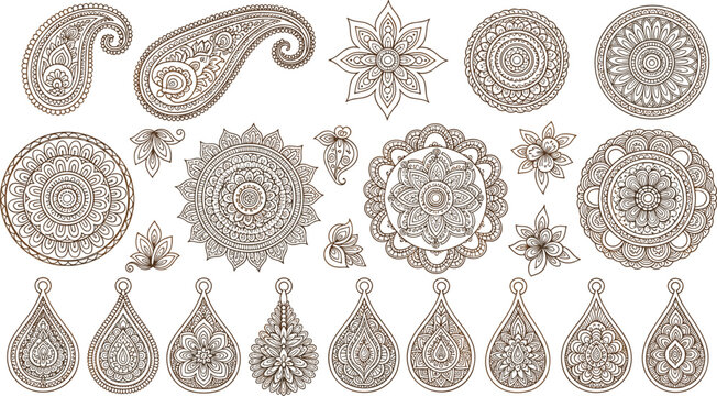 Comprehensive Collection of 20 Intricate Black and White Mandala Ornaments Featuring Geometric and Floral Patterns for Laser Engraving and Digital Design
