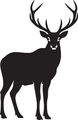Elk Silhouette Majestic Bull Elk Wildlife Animal Antlers Icon
