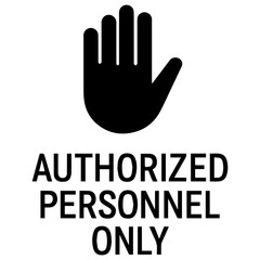 Obraz premium Authorized personnel only signage icon with transparent background restricted access symbol 