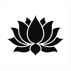 Fototapeta premium Best Clean And Minimal Lotus Silhouette vector