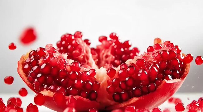 Exploding Pomegranate Seeds Bursting in Slow Motion.