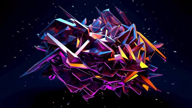 Digital Technology purple blue Geo punk Abstract Geometric Background