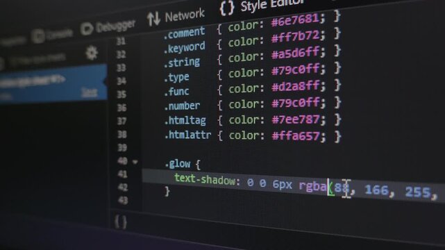 CSS Code Editing in Web Browser Style Editor